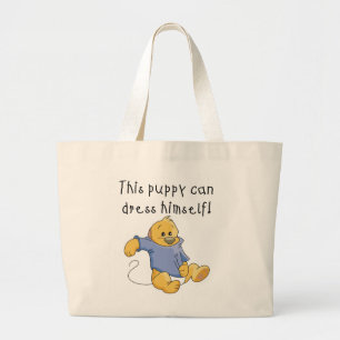 Grand Tote Bag Le chiot habillent des T-shirts et des cadeaux