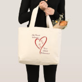 Grand Tote Bag Le coeur de Schnauzer géant (Devant (produit))