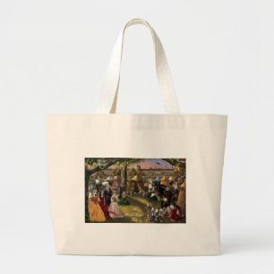 Grand Tote Bag Le conte Fourre-tout d'un chien de fureteur