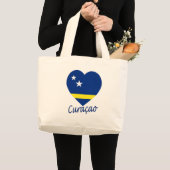 Grand Tote Bag Le Curaçao marquent le coeur (Devant (produit))