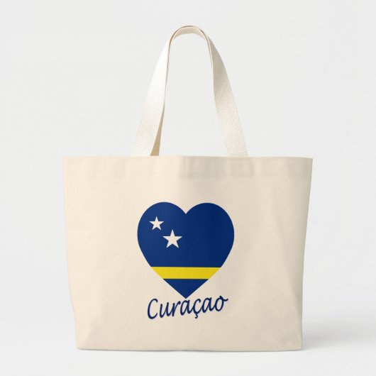 Grand Tote Bag Le Curaçao marquent le coeur (Devant)