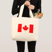 Grand Tote Bag Le drapeau canadien - Souvenir du Canada (Devant (produit))