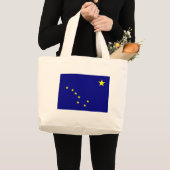 Grand Tote Bag Le drapeau de l'Alaska (Devant (produit))