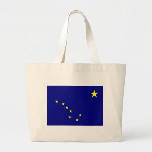 Grand Tote Bag Le drapeau de l'Alaska