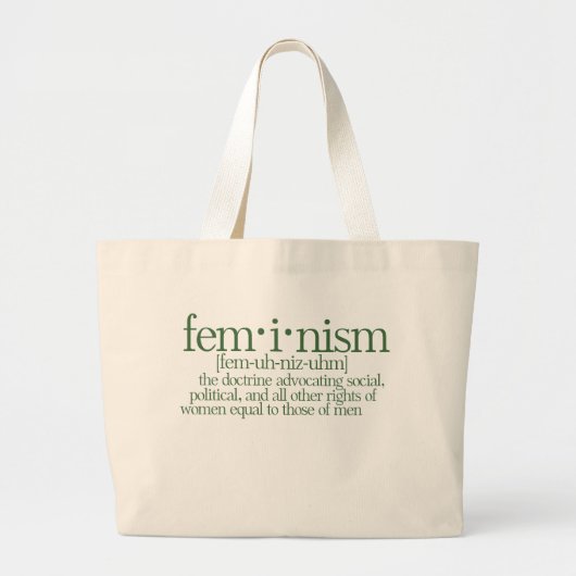 Grand Tote Bag Le féminisme défini (Devant)