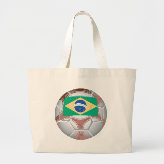 Grand Tote Bag Le football du Brésil (Devant)
