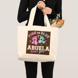 Grand Tote Bag Le Genre Révèle Abuela Grandma Cadeau Pour Elle