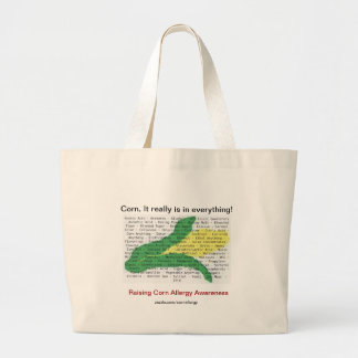 Grand Tote Bag Le maïs est dans tout - liste d'allergène de maïs