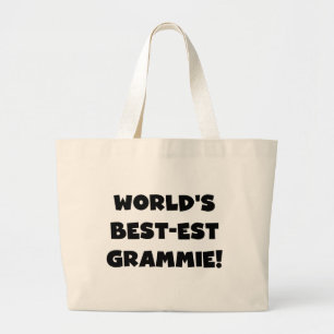 Grand Tote Bag Le Meilleur-est cadeaux noirs ou blancs de Grammie
