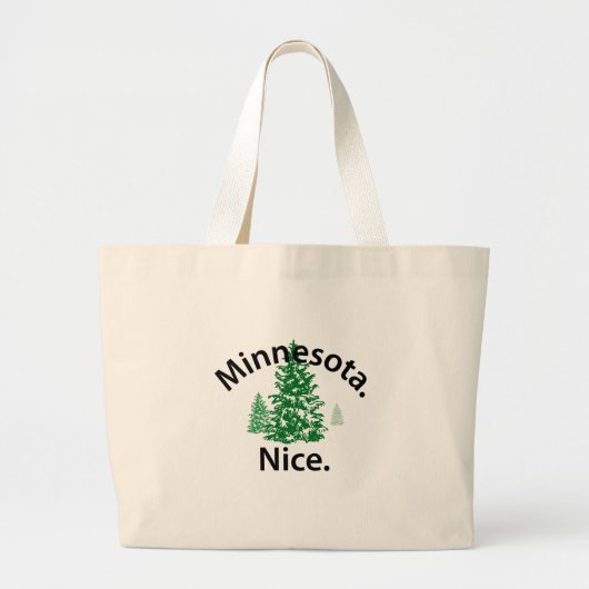 Grand Tote Bag Le Minnesota Nice. Période ! (texte noir) (Devant)