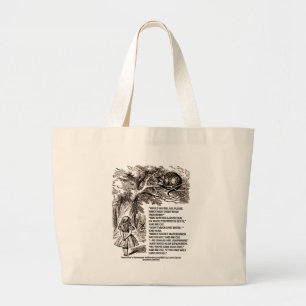 Grand Tote Bag Le pays des merveilles qui manière je dois aller