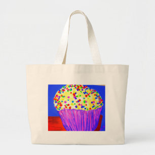 Grand Tote Bag Le "petit gâteau de vanille avec arrose "
