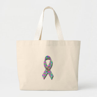 Grand Tote Bag Le puzzle d'ange d'Awarness d'autisme rapièce la