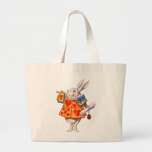 GRAND TOTE BAG LE RABBIT BLANC DE ALICE (Devant)