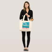 Grand Tote Bag Le récif de Bora (Devant (modèle))