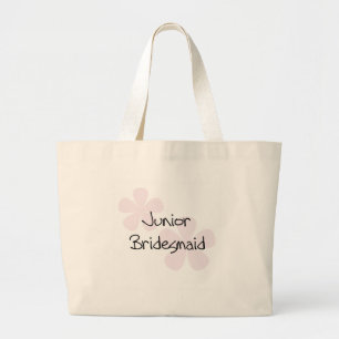 Grand Tote Bag Le rose en pastel fleurit la demoiselle d'honneur