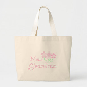 Grand Tote Bag Le rose fleurit la nouvelle grand-maman
