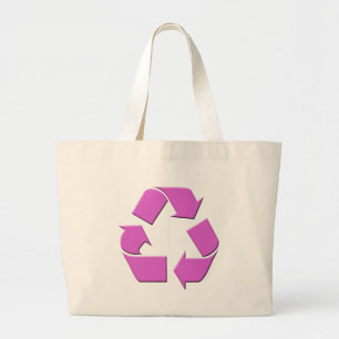 Grand Tote Bag Le rose réutilisent le symbole
