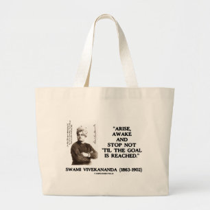 Grand Tote Bag Le Swami Vivekananda surgissent arrêt éveillé pas