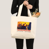 Grand Tote Bag Le Travail D'Équipe Construit Des Navires (Devant (produit))