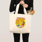Grand Tote Bag Le travail est erroné ! (fille) (Devant (produit))