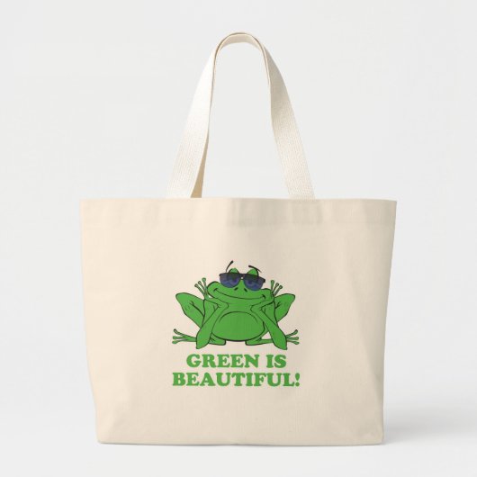 Grand Tote Bag Le vert est beau (Devant)