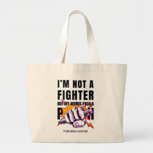Grand Tote Bag L'ÉCRIVAIN NaNoWriMo N'EST PAS UN LIVRE D'AUTEUR D