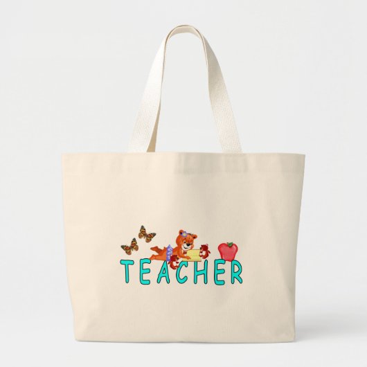 Grand Tote Bag Lecture de professeur (Devant)