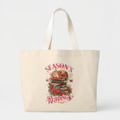 Grand Tote Bag Lectures de saison Kitten Cozy (Devant)