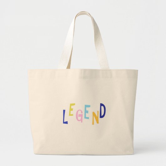 Grand Tote Bag légende mot art (Devant)