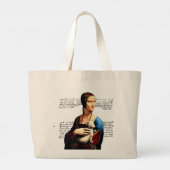 Grand Tote Bag Léonard de Vinci Lady avec Ermine (Dos)