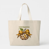 Grand Tote Bag Leopard Cheetah Print Teacher's Apple (Dos)