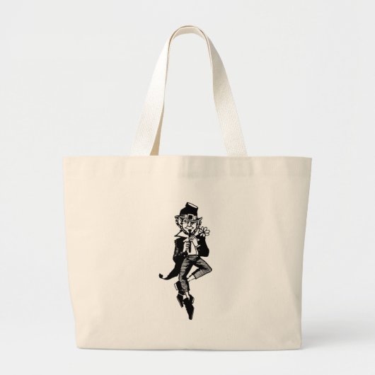 Grand Tote Bag Leprechaun avec Flûte (Devant)
