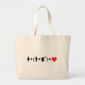 Grand Tote Bag L'équation d'amour pour les hommes (Devant)