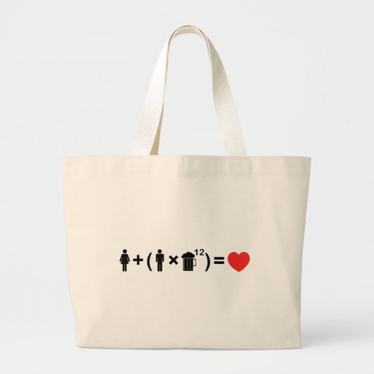 Grand Tote Bag L'équation d'amour pour les hommes (Devant)