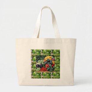 Grand Tote Bag Les agriculteurs lancent des idées végétariennes