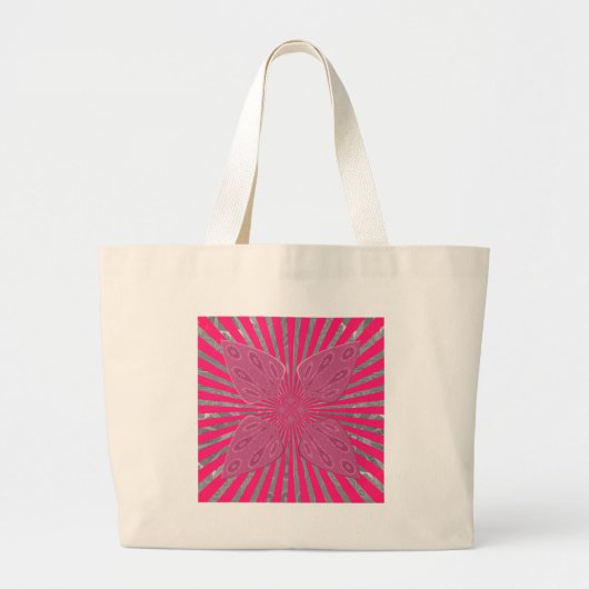 Grand Tote Bag Les ailes de la fleur électrique : Un Edgy Vivily (Devant)