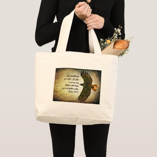 Grand Tote Bag Les ailes de l'inspiration matinale (Devant (produit))