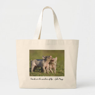 Grand Tote Bag Les amis sont le soleil de la vie