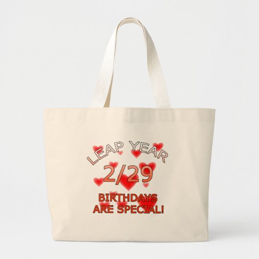 Grand Tote Bag Les anniversaires d'année bissextile sont spéciaux (Devant)