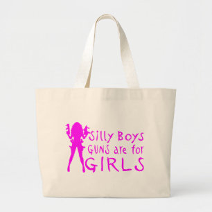 GRAND TOTE BAG LES ARMES À FEU SONT POUR DES FILLES
