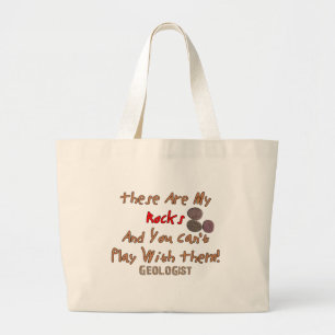 Grand Tote Bag Les cadeaux drôles de géologue "ceux-ci sont mes
