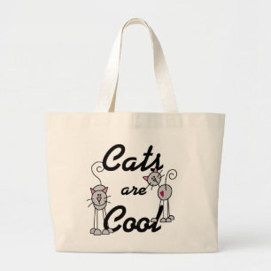 Grand Tote Bag Les chats sont les T-shirts et les cadeaux frais