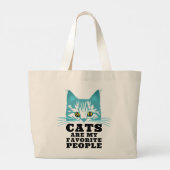 Grand Tote Bag Les Chats Sont Ma Citation Sarcastique Préférée Av (Dos)