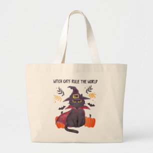 Grand Tote Bag Les Chats-Sorcières dominent le monde