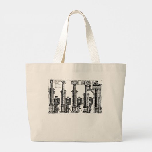 Grand Tote Bag Les cinq classes d'architecture, 1725 (Dos)