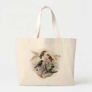Grand Tote Bag Les colibris en vol