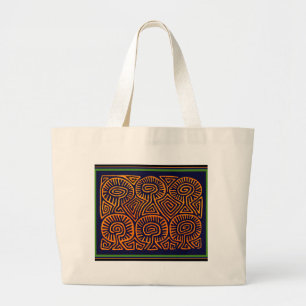 Grand Tote Bag Les démons des champignons indiens Cuna
