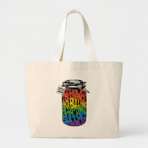 Grand Tote Bag Les étiquettes sont pour la chemise d'égalité d