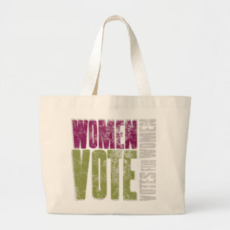 Grand Tote Bag Les Femmes Votent Fourre-tout / Purple-Green